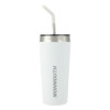 Thumbnail image for  Faye White Vacuum Tumbler w/ Stainless Steel Straw 20 oz