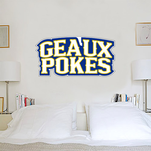  3 ft x 3 ft Fan WallSkinz - Geaux Pokes Stacked