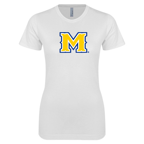  Next Level Womens White Boyfriend Tee - M