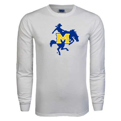  White Long Sleeve T Shirt - Primary Mark