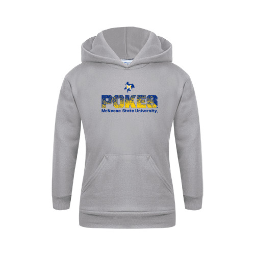  Youth Grey Fleece Hood - Pokes Splatter Design