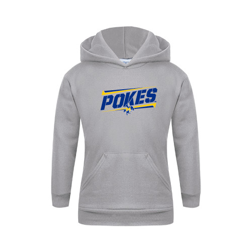  Youth Grey Fleece Hood - Pokes Fancy Lines Design