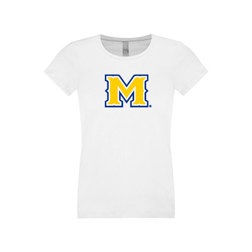  Next Level Girls White Fashion Fit T Shirt - M