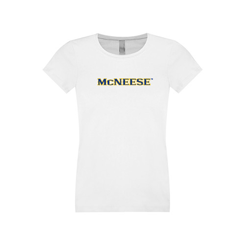  Next Level Girls White Fashion Fit T Shirt - McNeese