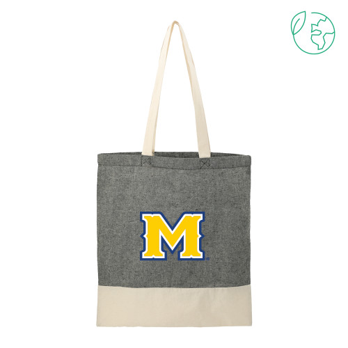  Split Recycled Black Cotton Twill Convention Tote - M