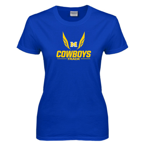  Womens Royal Short Sleeve Tee - Track Wings Design