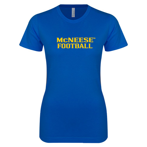  Next Level Womens Royal Boyfriend Tee - Football