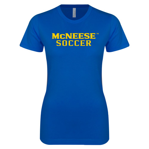  Next Level Womens Royal Boyfriend Tee - Soccer
