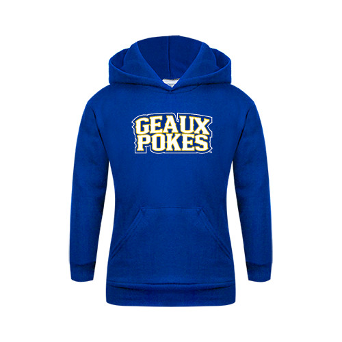  Youth Royal Fleece Hoodie - Geaux Pokes Stacked