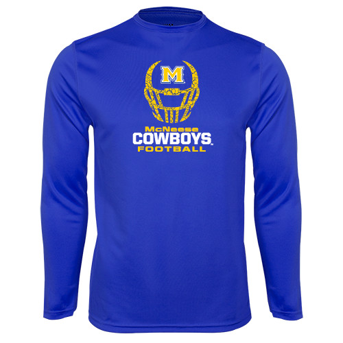  Royal Performance Long Sleeve Shirt - Football Helmet Design