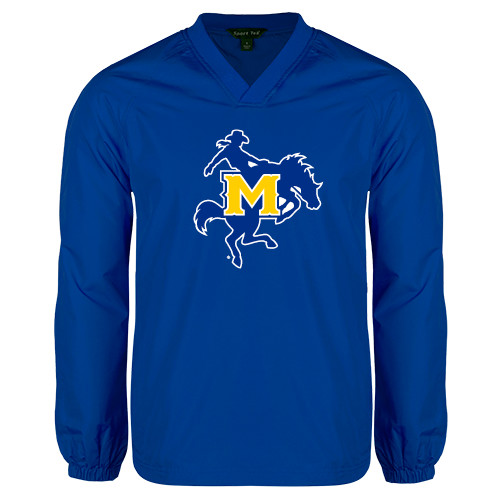  Royal V Neck Raglan Windshirt - Primary Mark