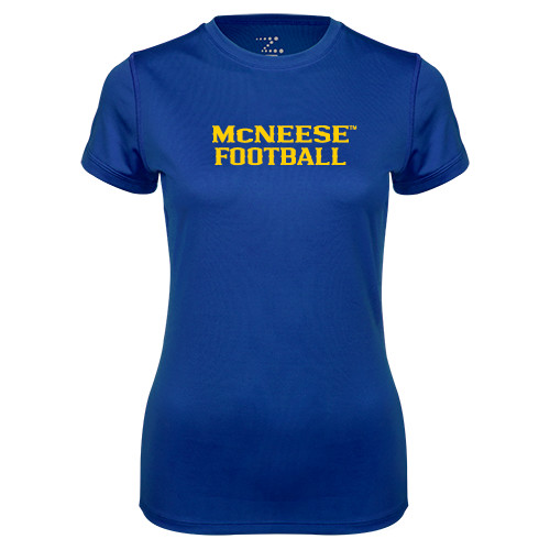  Womens Royal Performance Tee - Football