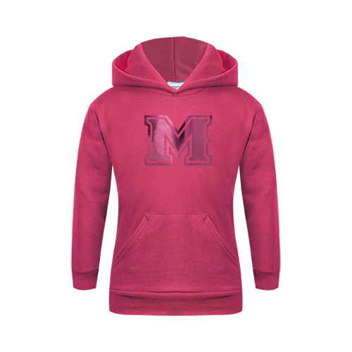 Youth Hot Pink Fleece Hoodie - M Engraved