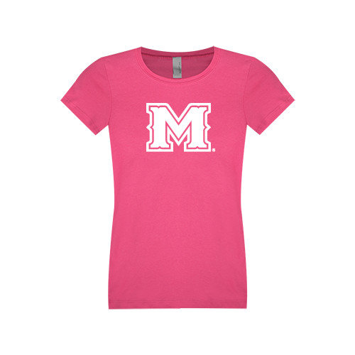  Next Level Girls Fuchsia Fashion Fit T Shirt - M