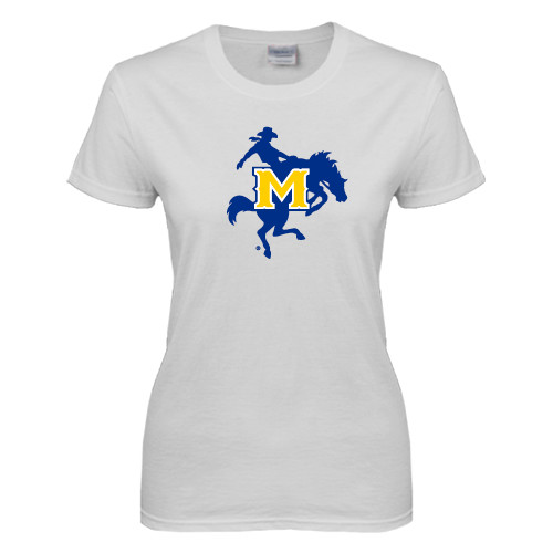  Womens White Short Sleeve Tee - Primary Mark