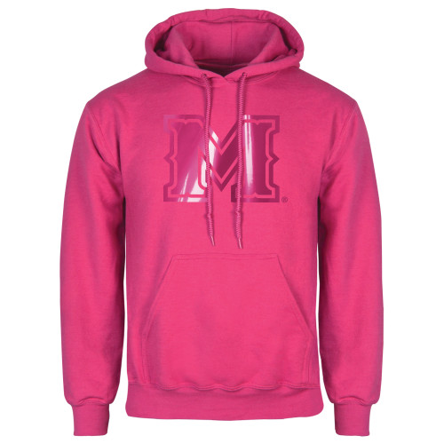  Womens Fuchsia Fleece Hoodie - M Engraved
