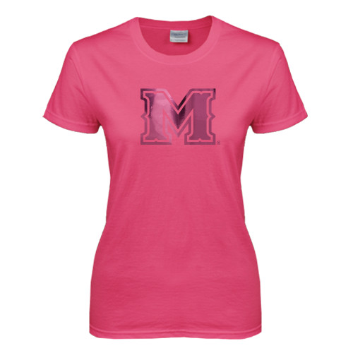  Womens Hot Pink Short Sleeve Tee - M Engraved