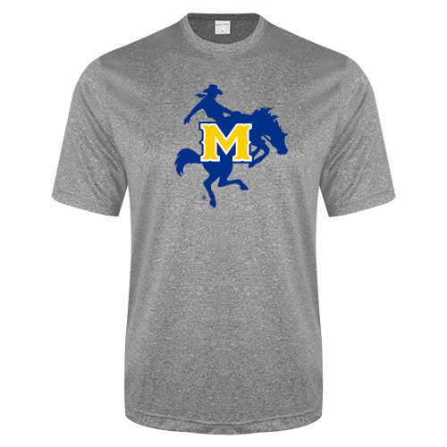  Grey Heather Performance Contender Tee - Primary Mark