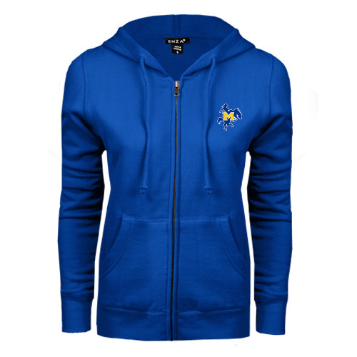  ENZA Womens Royal Fleece Full Zip Hoodie - Primary Mark