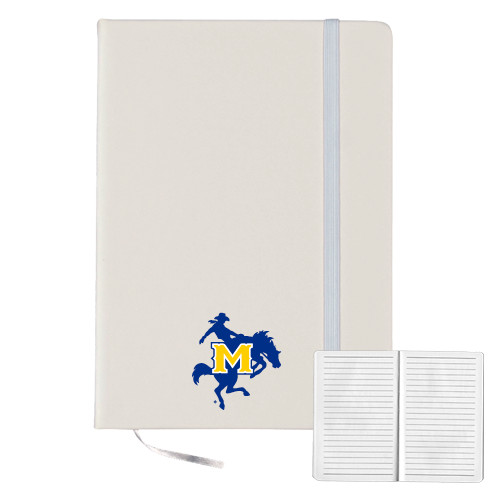  5x7 White Hard Cover Journal - Primary Mark