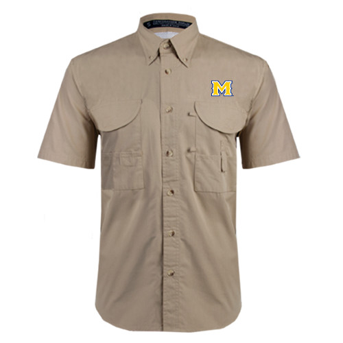  Khaki Fishing Shirt Performance Short Sleeve - M