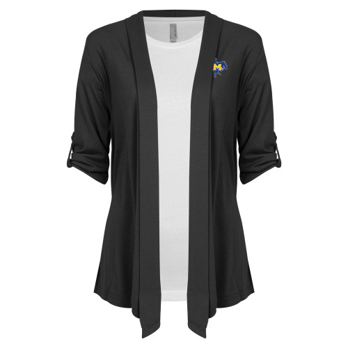  Womens Grey Drape Front Cardigan Sweater - Primary Mark