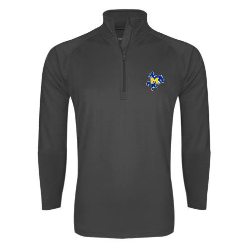 Sport Tek Charcoal Sport Wick Stretch 1/2 Zip Pullover - Primary Mark