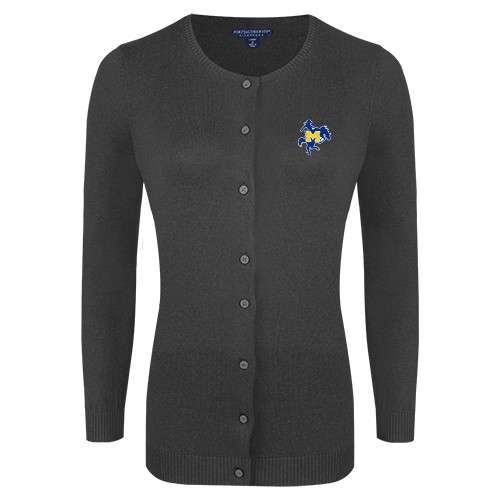  Womens Charcoal Cardigan Sweater - Primary Mark