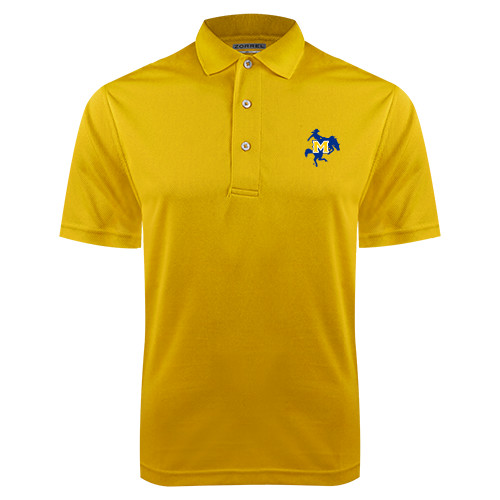  Gold Dry Mesh Polo - Primary Mark