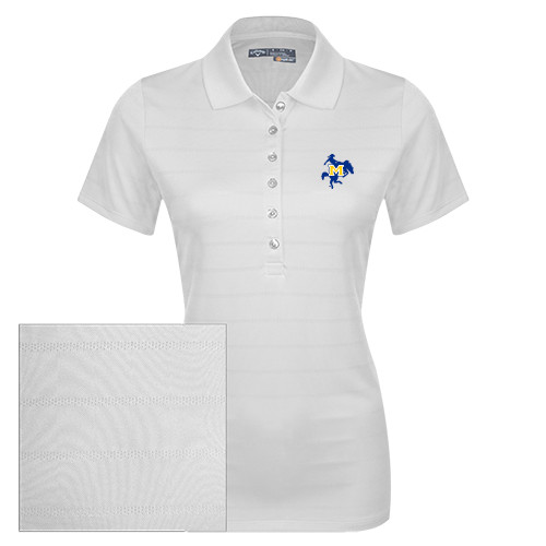  Callaway Womens White Opti Vent Polo - Primary Mark