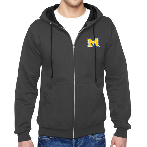  Charcoal Fleece Full Zip Hoodie - M
