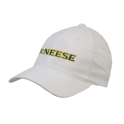  White Flexfit Structured Low Profile Hat - McNeese