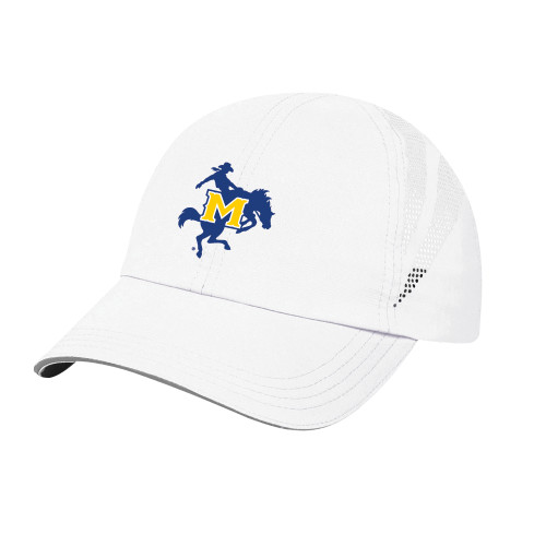  Womens White Performance Cap - Primary Mark