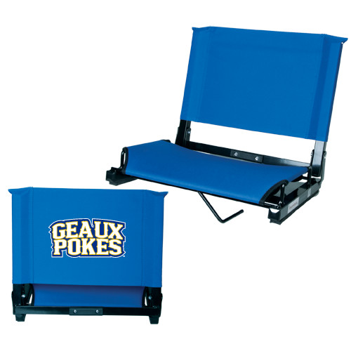  Stadium Chair Royal - Geaux Pokes Stacked