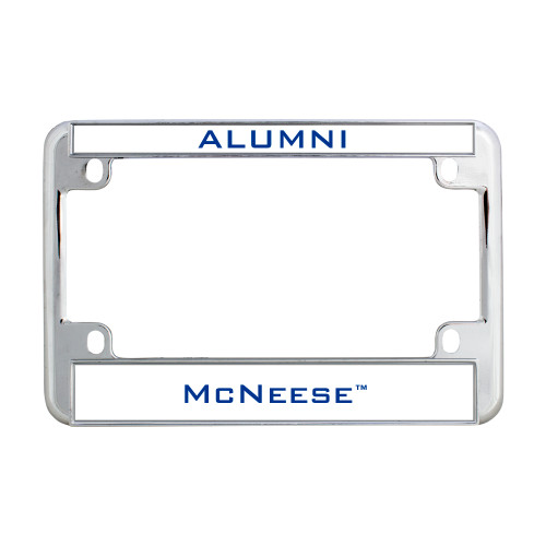  Metal Motorcycle License Plate Frame in Chrome - Alumni