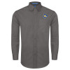 Thumbnail image for  Dark Charcoal Poplin Crosshatch Long Sleeve Button Down