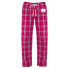 Thumbnail image for  Womens Dark Fuchsia/White Flannel Pajama Pant
