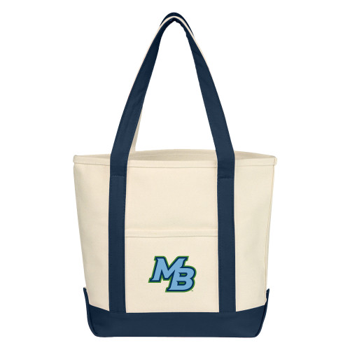CSUMB Cotton Canvas Natural/Navy Tote Bag