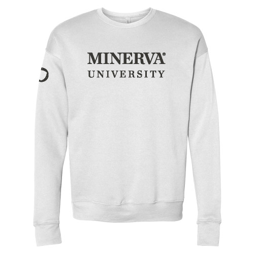 Minerva Bella + Canvas White Fleece Crew