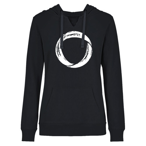  Womens Plus Black Hoodie - Minerva University Symbol