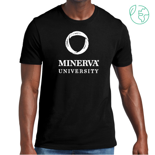  Allmade Black Organic Cotton Tee - Minerva University Primary Mark