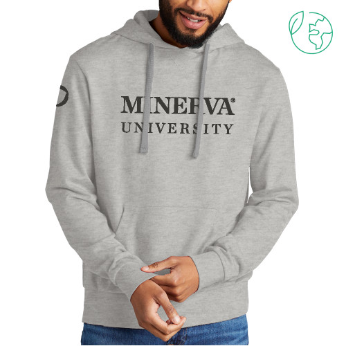  Allmade Light Grey Organic French Terry Pullover Hoodie - Minerva University Wordmark