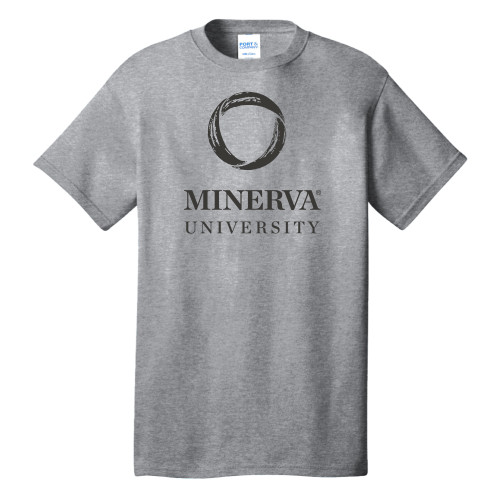  Extended Athletic Heather T Shirt - Minerva University Primary Mark