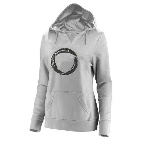  Womens Plus Heather Grey Hoodie - Minerva University Symbol