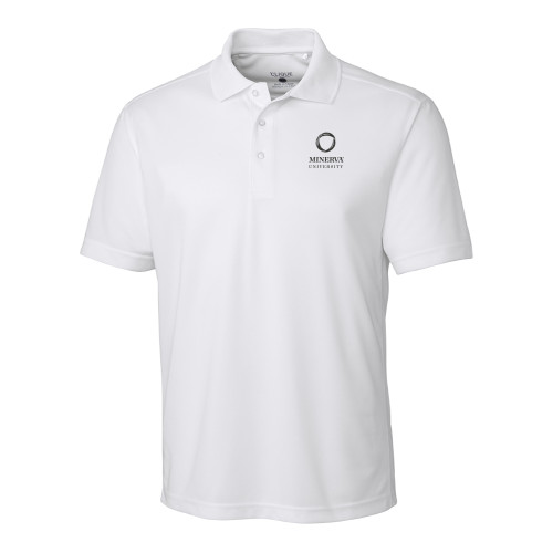  C&B White Clique Ice Pique Polo - Minerva University Primary Mark