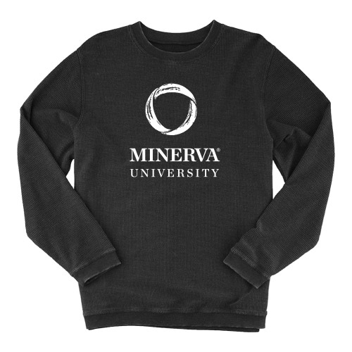  Boxercraft Womens Black Corded Crew - Minerva University Primary Mark