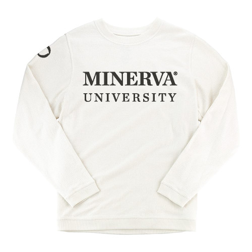  Boxercraft Womens Cream Corded Crew - Minerva University Wordmark