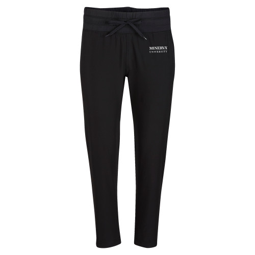  Boxercraft Womens Black Sport Jogger - Minerva University Wordmark