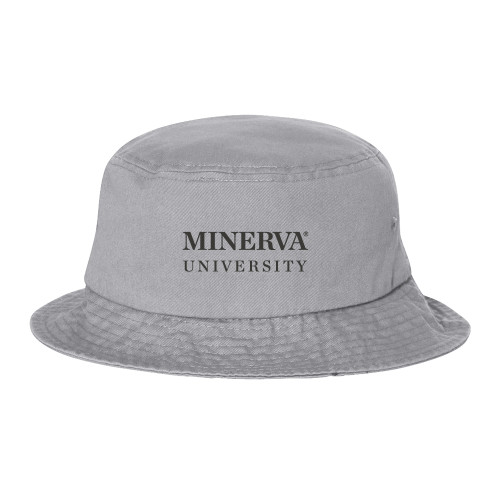  Sportsman Grey Bucket Hat - Minerva University Wordmark