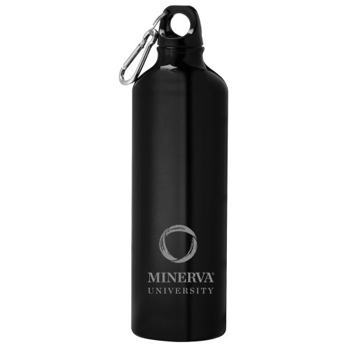  Venture Aluminum Black Bike Bottle 26oz - Minerva University Primary Mark Engraved